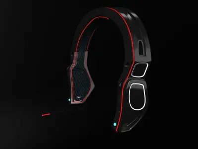 Science Fiction Head Phone Heard Surface 3D Model scifi 3D model