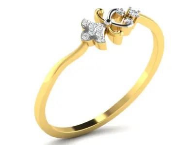 Solitaire Women Engagement Ring STL FBX OBJ Render 3D print model purchase
