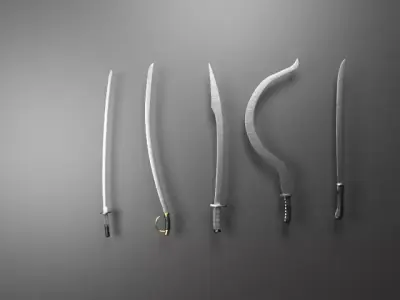 asian sword collection  3D model