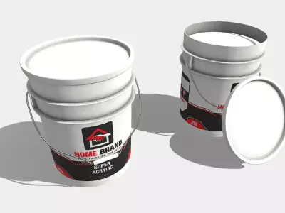 Paint Bucket Low-poly 3D model purchase
