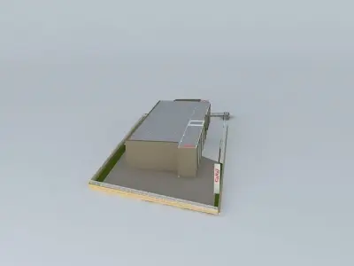 leaf industrial building Free 3D model