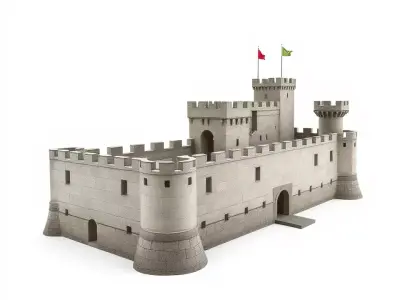 Medieval Stone Castle model pack Low-poly 3D model purchase