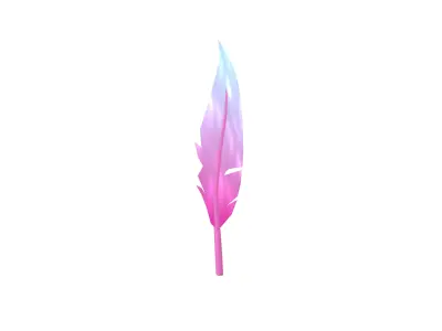Feathers v1 008 Low-poly 3D model