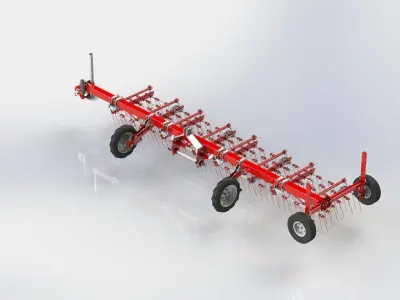 WG 0009 - Flexible tine harrow 3D model