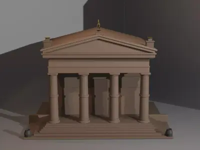 Ancient Temple Low-poly 3D model