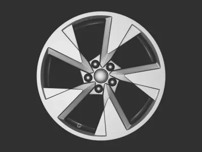 Alloy Wheel Low-poly 3D model