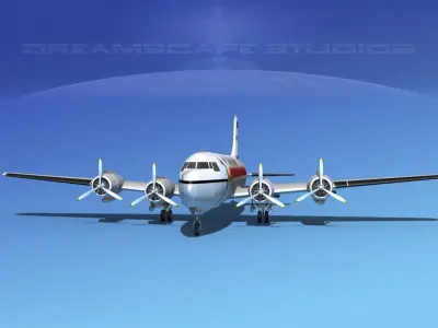 Douglas DC-4 Civil Air Transport China 3 3D model