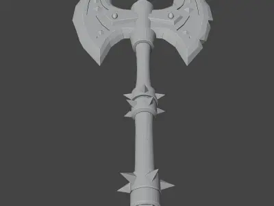 sword axe Low-poly 3D model