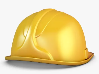 Hard hat yellow v 1 3D model