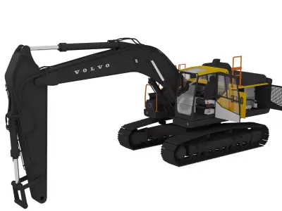 Volvo EC300F Excavator Low-poly 3D model