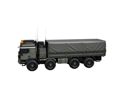 Military Offroad Transport Truck Heavy Duty Tactical Model 3D model