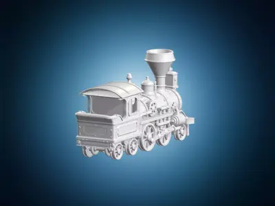 Steampunk Locomotive 3D Print Model 3D print model