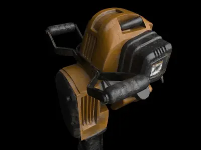 Drill Machine Low-poly 3D model
