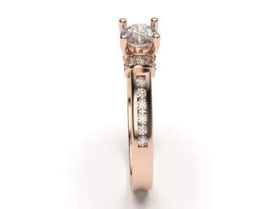 solitaire with ring sizes  8 part S51 3D print model