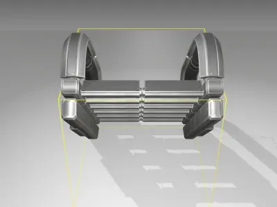 Futuristic Stairs - 11 - Basic Textures Low-poly 3D model