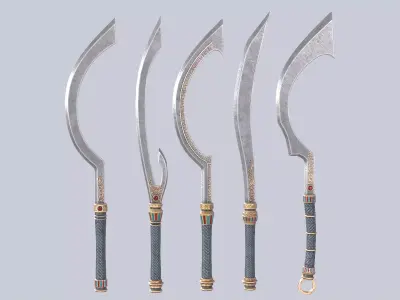 Anubis blade collection 3D Model Pack