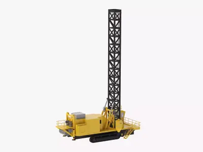 Drill Rig Mining DMH Simplified Low-poly 3D model