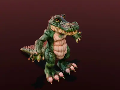 Dinodragon Toy 3D Model  Low-poly 3D model