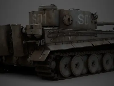 Panzerkampfwagen   Tiger  Low-poly 3D model
