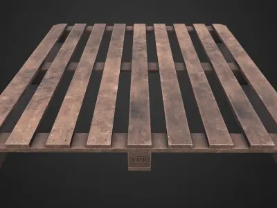 Wooden pallet Low-poly 3D model purchase