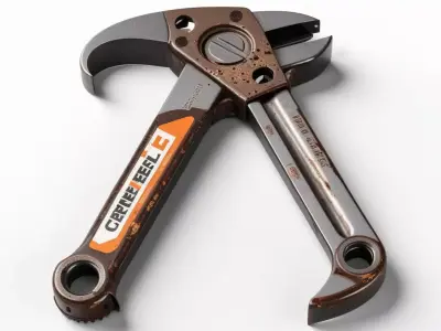 Rustic Industrial Mechanical Wrench 3D model