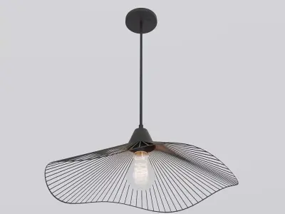 Modern Metal Wire Pendant Lamp Low-poly 3D model
