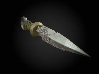 Knife Model Low-poly 3D model shop