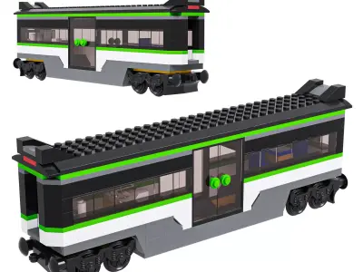 Lego Express Passenger Vagone 3D model