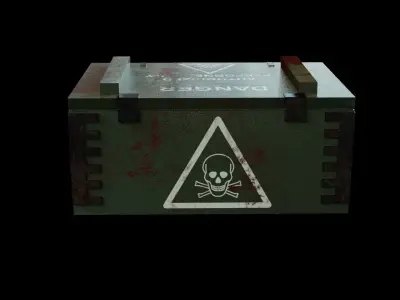 military box Free low-poly 3D model