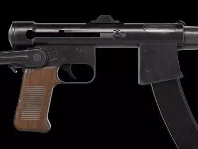 Kucher Model K1 Danuvia M53 smg Low-poly 3D model