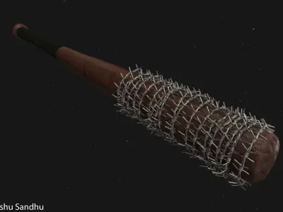  Baseball Bat High-Poly 3D model Free 3D model