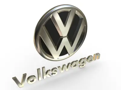 Volkswagen Logo 3D model Polygon mesh