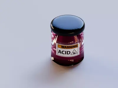 Acid bottle 3D model