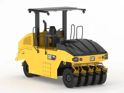 CAT Pneumatic Rollers CW16 11-Wheel 3D model