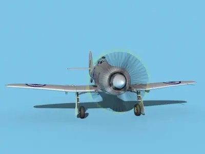 Hawker Tempest MKII IAF 3D model