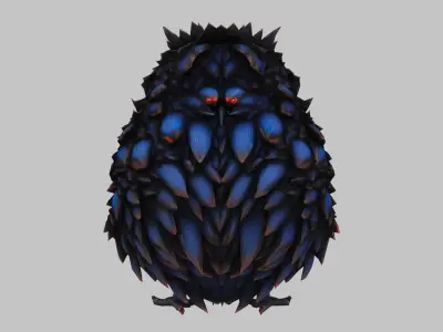 Stylized Raven 3D Model Low-poly 3D model