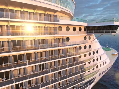 Passenger Cruise Ship Generic 3D model