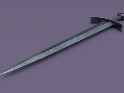 Medieval dagger PBR 3D model