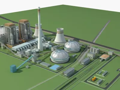 Power Station 3 3D model