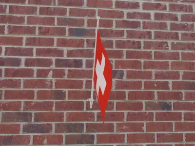 Flag of Switzerland 3D model