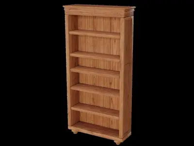 Renaissance Book Case With Clay Pitchers Low-poly 3D model