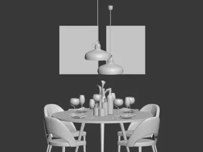 Dinning Set 09 3D model
