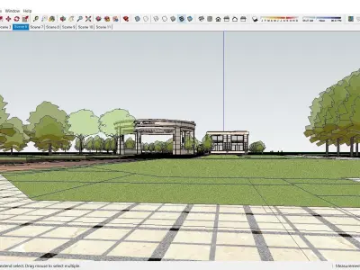 Sketchup Landscape Park J8 3D model