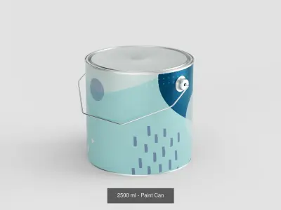 Collection of three 3d paint cans 3D Model Pack