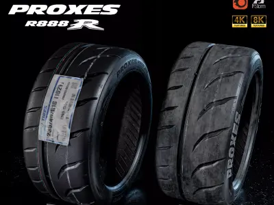 Tire Toyo Proxes R888R Full 3D 3D model