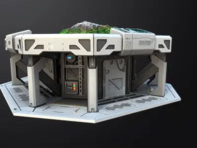 Sci-fi Table PBR 3D model