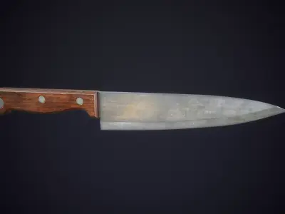 Kitchen knife Low-poly 3D model purchase