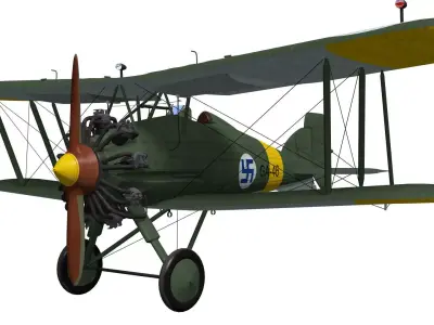 Gloster Gamecock 3D model buy