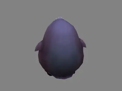 Cartoon baby penguin Low-poly 3D model
