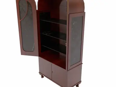 Bookcase cabinet  Low-poly 3D model
